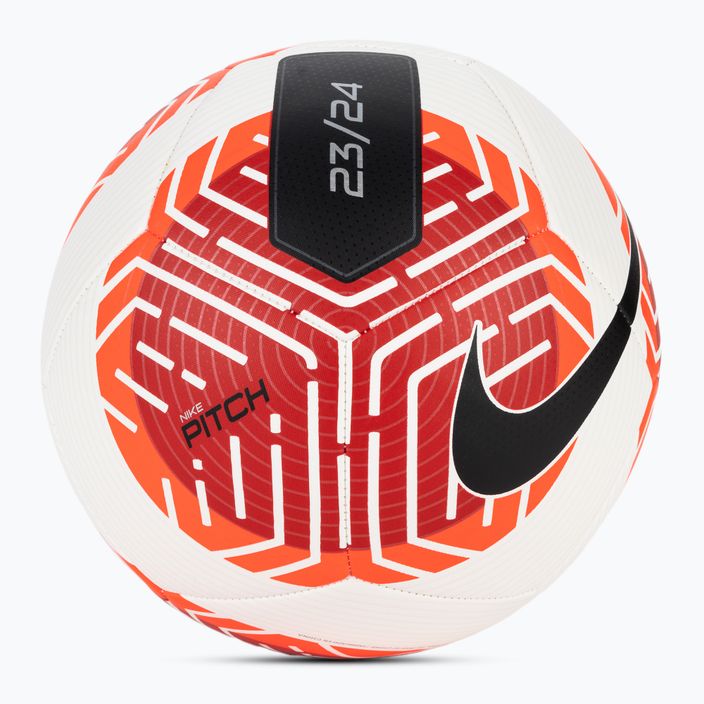 Nike Pitch white/black/bright crimson veľkosť 5 futbal