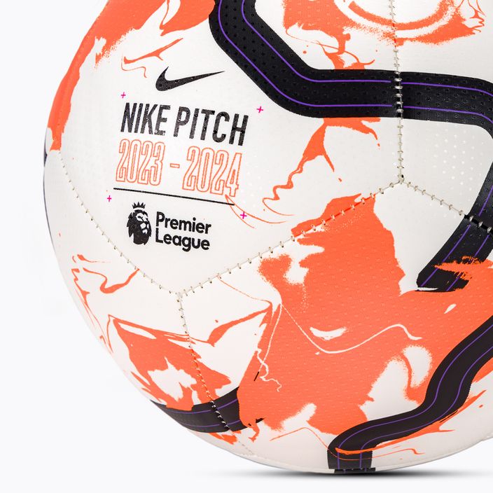 Futbalová lopta Nike Premier League Pitch biela/celkom oranžová/čierna veľkosť 5 4