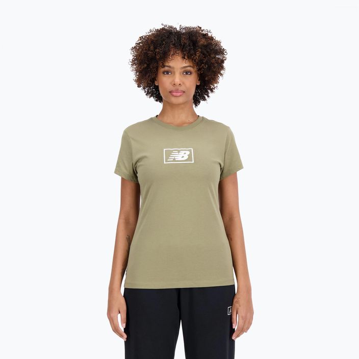 Dámske tričko New Balance Essentials Cotton Jersey green