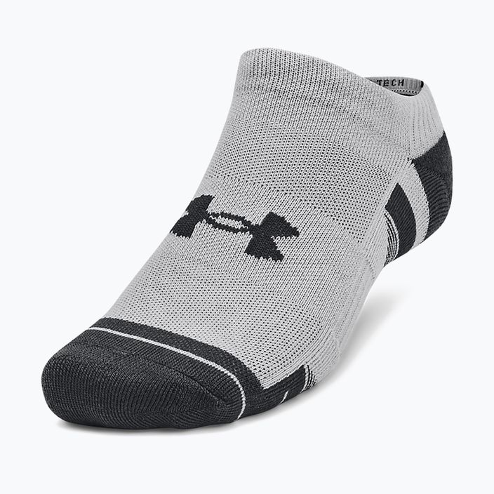 Ponožky Under Armour Performance Tech 3ks NS mod gray/white/jet gray 2