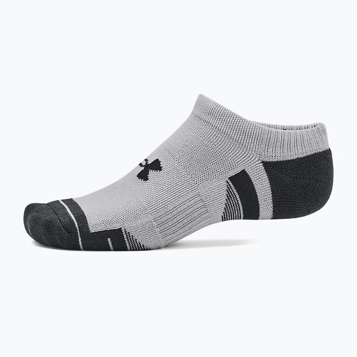 Ponožky Under Armour Performance Tech 3ks NS mod gray/white/jet gray 3