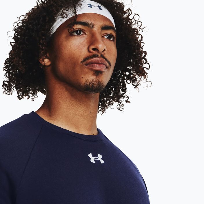 Pánska mikina Under Armour Rival Fleece Crew midnight navy/white 4