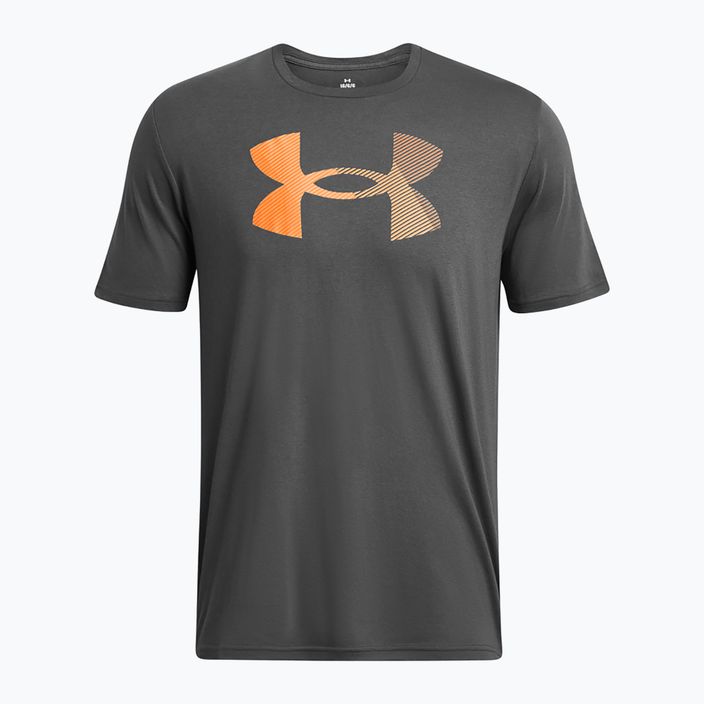 Pánske tréningové tričko Under Armour Big Logo Fill  castlerock/atomic/wild orange 3