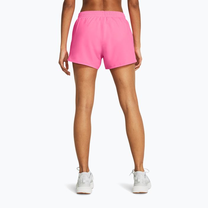 Dámske bežecké šortky Under Armour Fly By fluo pink/fluo pink/reflexné 3