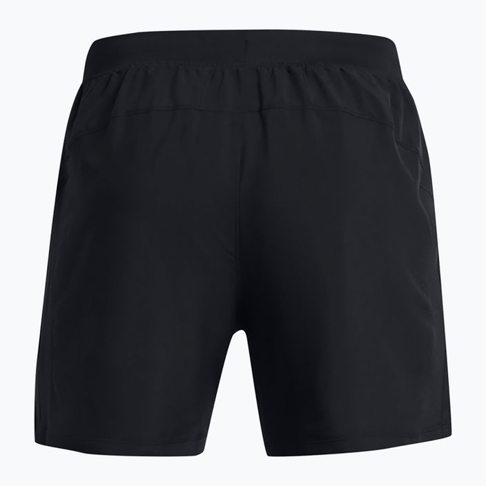 Pánske šortky na behanie Under Armour Launch 5" black/black/reflective 2