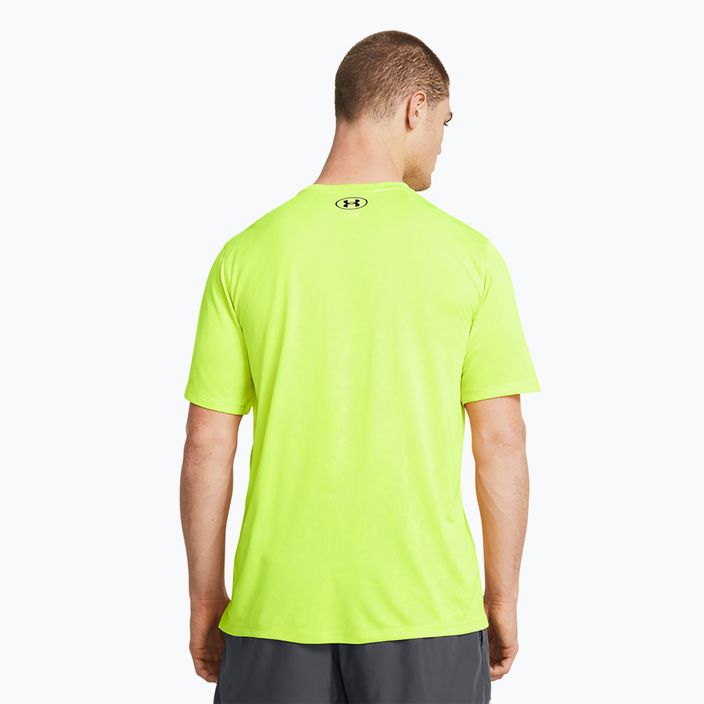 Pánske tréningové tričko Under Armour Tech Vent Geode s vysokou viditeľnosťou žlto-čierne 2