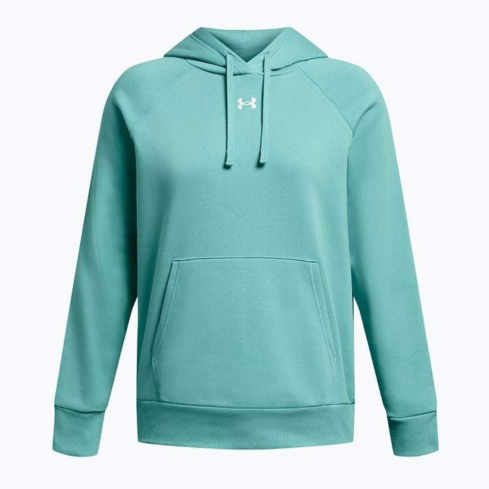 Under Armour dámska mikina Rival Fleece Hoodie radiálna tyrkysová/biela 4