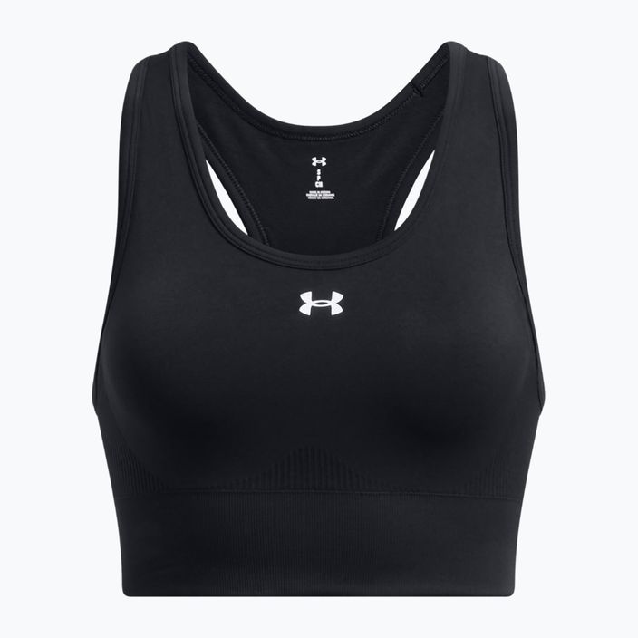 Under Armour Vanish Seamless Mid Značková tréningová podprsenka čierna/biela 3