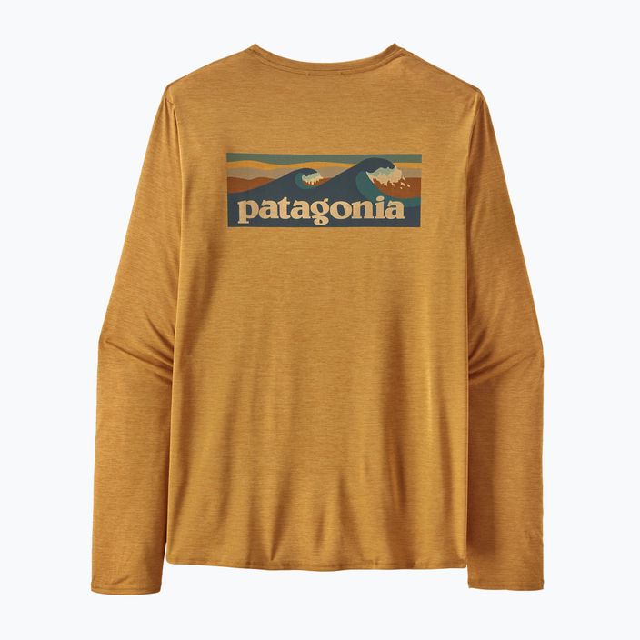 Pánske trekingové tričko Patagonia Cap Cool Daily-Waters trekking longsleeve pufferfish gold x-dye 4