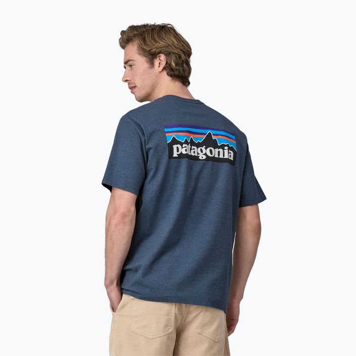Pánske trekingové tričko Patagonia P-6 Logo Responsibili-Tee utility blue 2