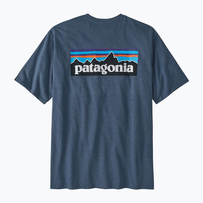 Pánske trekingové tričko Patagonia P-6 Logo Responsibili-Tee utility blue 4
