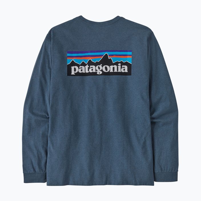 Pánsky trekingový longsleeve Patagonia P-6 Logo Responsibili utility blue 2