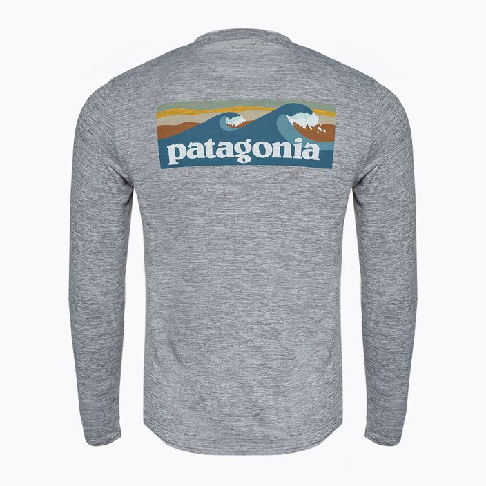 Pánske tričko Patagonia Cap Cool Daily Graphic Shirt-Waters boardshort logo abalone blue/feather grey 2