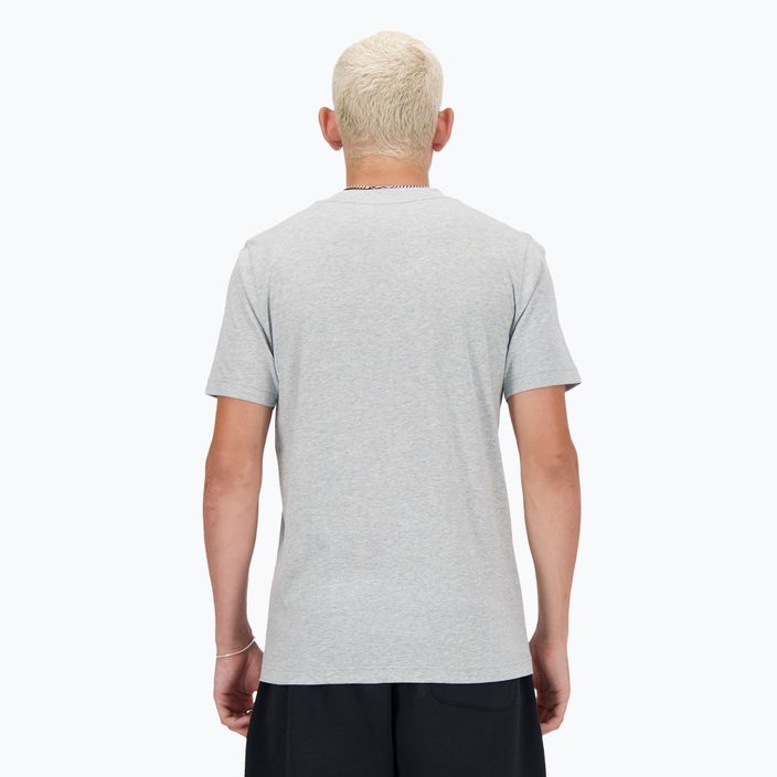 Pánske športové sivé tričko New Balance Stacked Logo 4