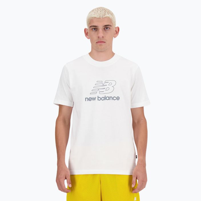 Pánske tričko New Balance Graphic V Flying white