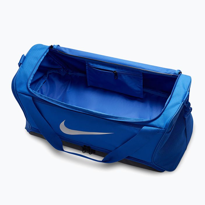 Tréningová taška Nike Brasilia 9,5 60 l game royal/čierna/metalická strieborná 5