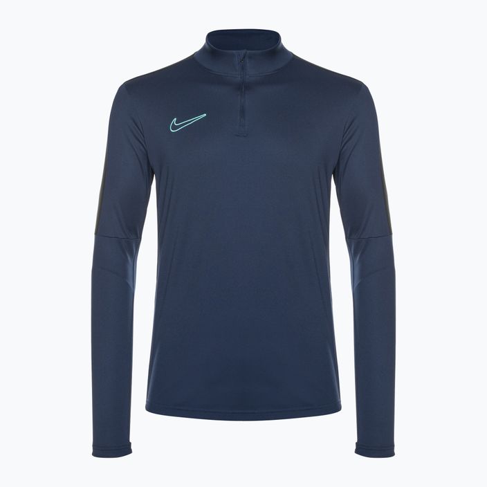 Pánske futbalové tričko s dlhým rukávom Nike Academy Dri-Fit 1/2-Zip midnight navy/black/midnight navy/hyper turquoise