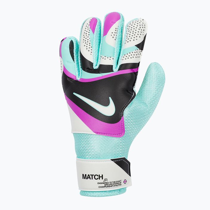 Detské brankárske rukavice Nike Match black/hyper turquoise/rush fuchsia 2