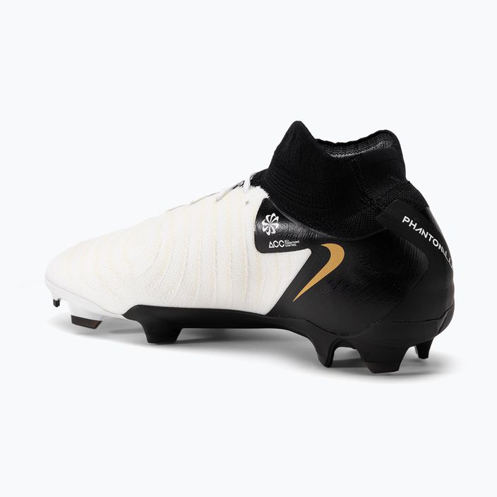 Pánske kopačky Nike Phantom Luna II Pro FG white/metallic gold coin/black 3