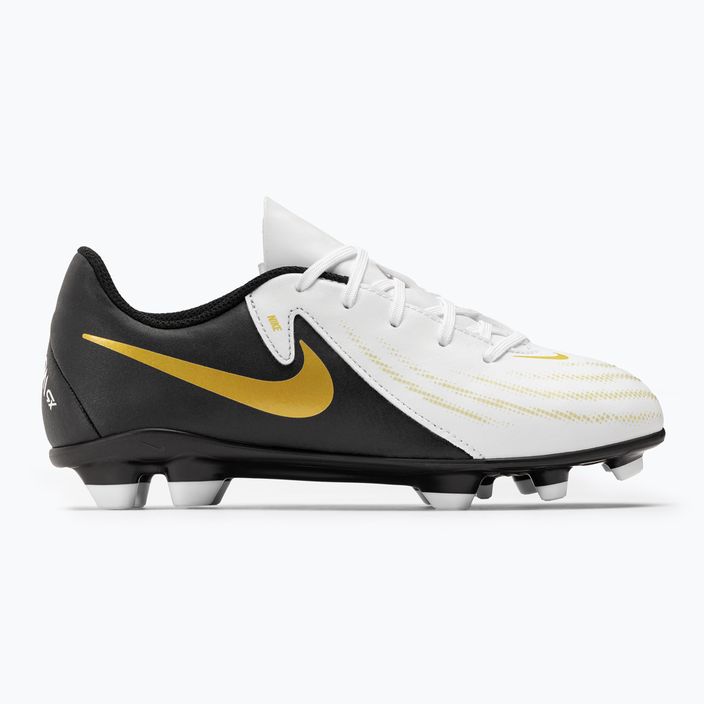 Detské kopačky Nike Phantom GX II Club FG/MG Junior white/metallic gold coin/black 2