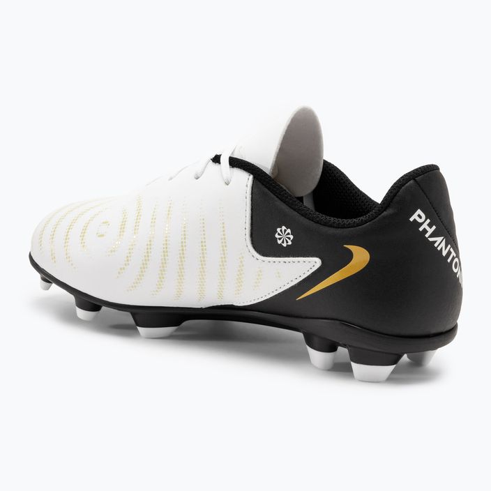 Detské kopačky Nike Phantom GX II Club FG/MG Junior white/metallic gold coin/black 3