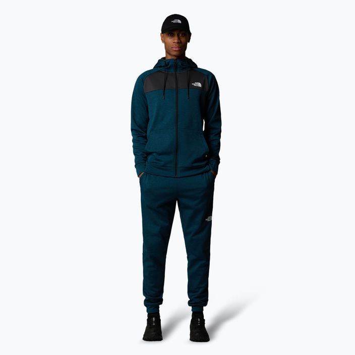 Pánska mikina The North Face Reaxion Fleece midnight petrol dark heather/asphalt grey 2