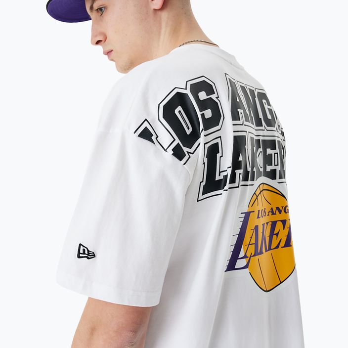 Pánske tričko New Era NBA Large Graphic BP OS Tee Los Angeles Lakers white 4