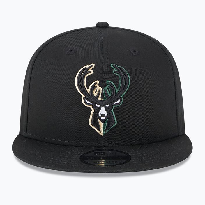 Šiltovka New Era Split Logo 9Fifty Milwaukee Bucks čierna 3