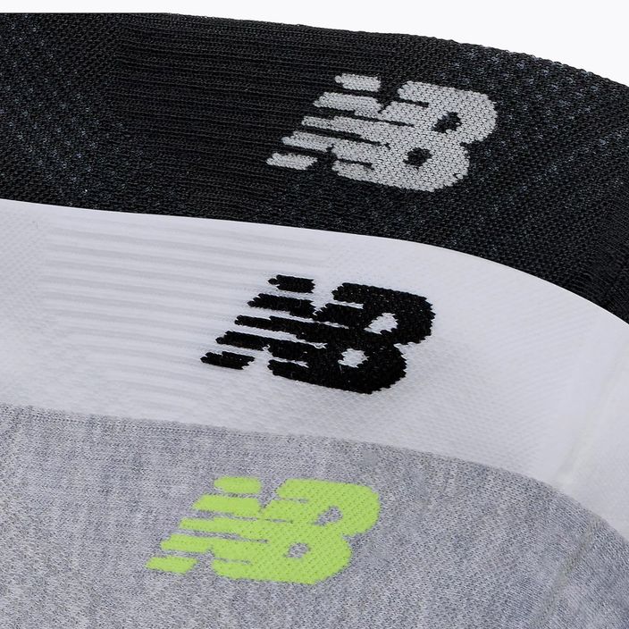 Ponožky New Balance Running Repreve No Show Tab  3 páry šedé/biele/čierne 3