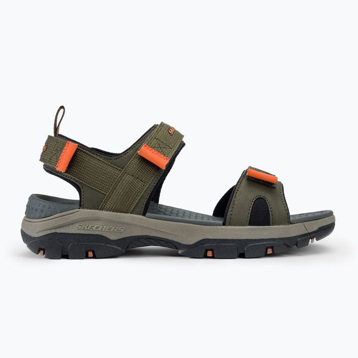 Pánske sandále SKECHERS Tresmen Ryer olive/black/orange 2