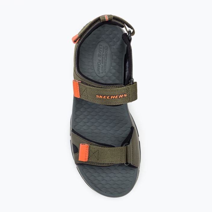 Pánske sandále SKECHERS Tresmen Ryer olive/black/orange 5