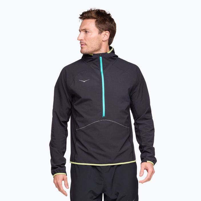 Pánska bežecká mikina HOKA Sky Glow Half Zip black