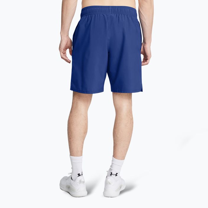 Pánske tréningové šortky Under Armour Woven Wordmark tech blue/horizon blue 3