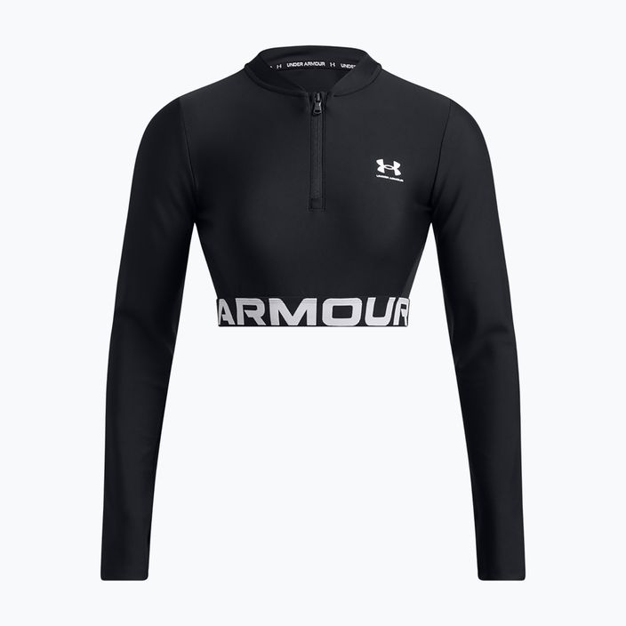 Dámsky tréningový top Under Armour Heat Gear Rib 1/4 Zip black/black/white 2