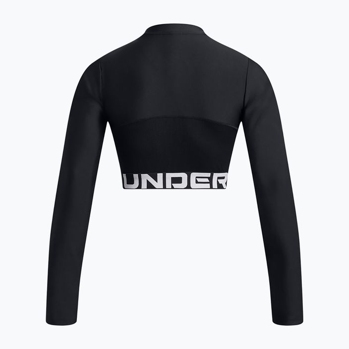 Dámsky tréningový top Under Armour Heat Gear Rib 1/4 Zip black/black/white 3