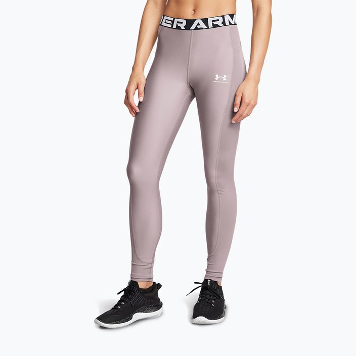 Dámske tréningové legíny Under Armour HeatGear Rib tetra gray/white