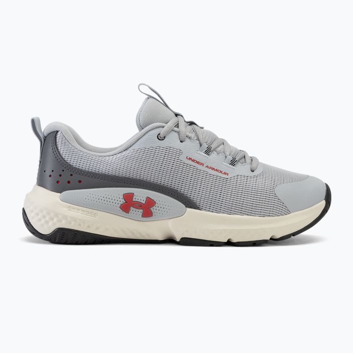 Pánske tréningová obuv  Under Armour Dynamic Select mod gray/castlerock/inferno red 2