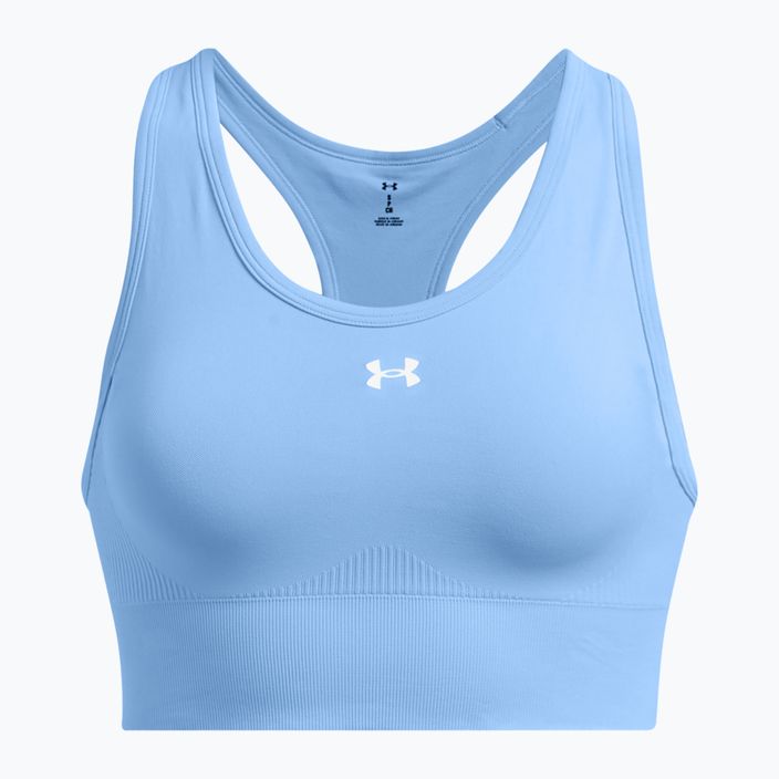 Under Armour Vanish Seamless Mid Značková tréningová podprsenka horizon blue/white 3