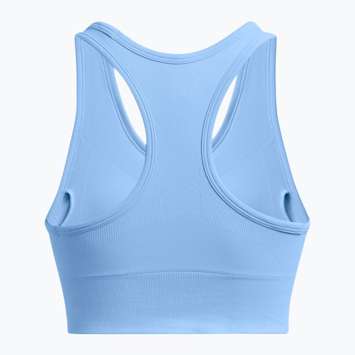 Under Armour Vanish Seamless Mid Značková tréningová podprsenka horizon blue/white 4