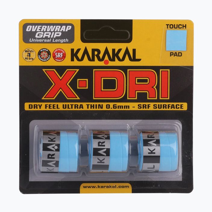 Omotávka na squashovú raketu Karakal X-Dri Grip 3 ks modrá.