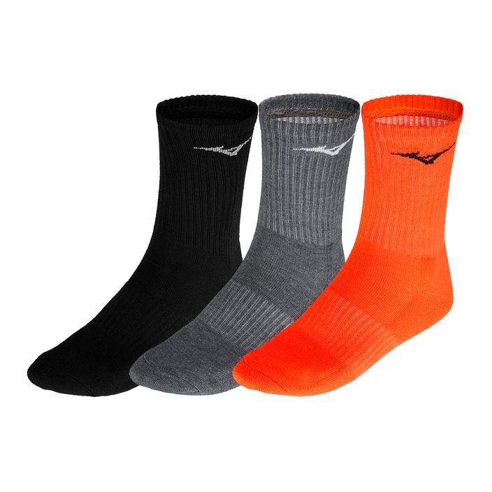 Mizuno Training bežecké ponožky 3 páry Black/Melange/Soleil 32GX255Z96 2
