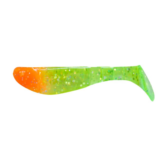 Relaxačná gumová nástraha Hoof 2,5 Head 4 ks chartreuse-hologram glitter orange-silver glitter BLS25-H 2