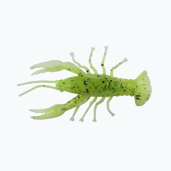 Relax Crawfish 2 Laminovaná gumová nástraha 4 ks chartreuse-čierna jumbo trblietavá biela CRF2