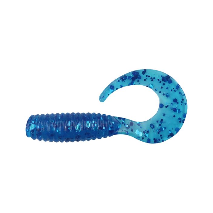 Gumová návnada Relax Twister VR1 Standard 8 ks pylo modrá trblietka VR1-TS 2
