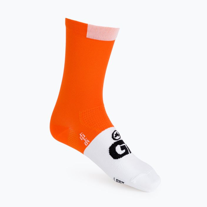 ASSOS GT C2 detské cyklistické ponožky oranžové P13.60.700.3E