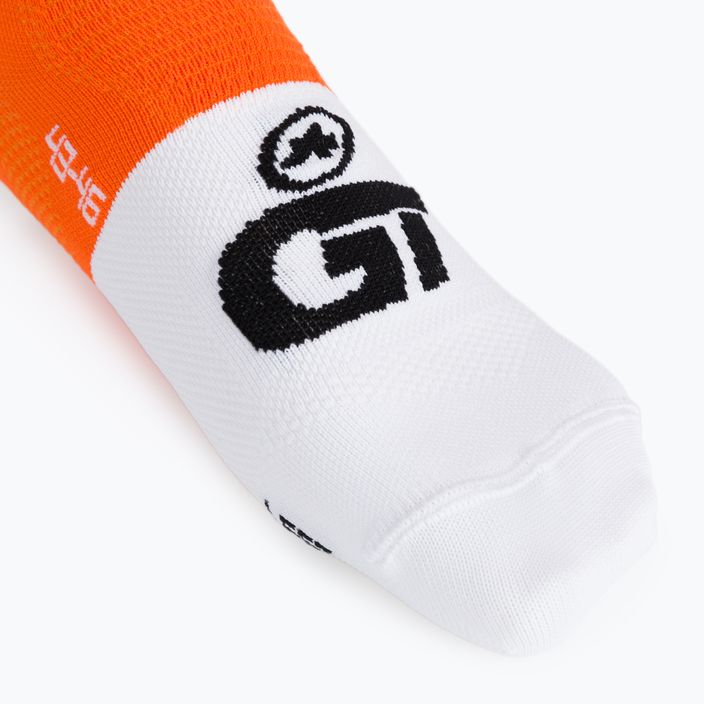 ASSOS GT C2 detské cyklistické ponožky oranžové P13.60.700.3E 3