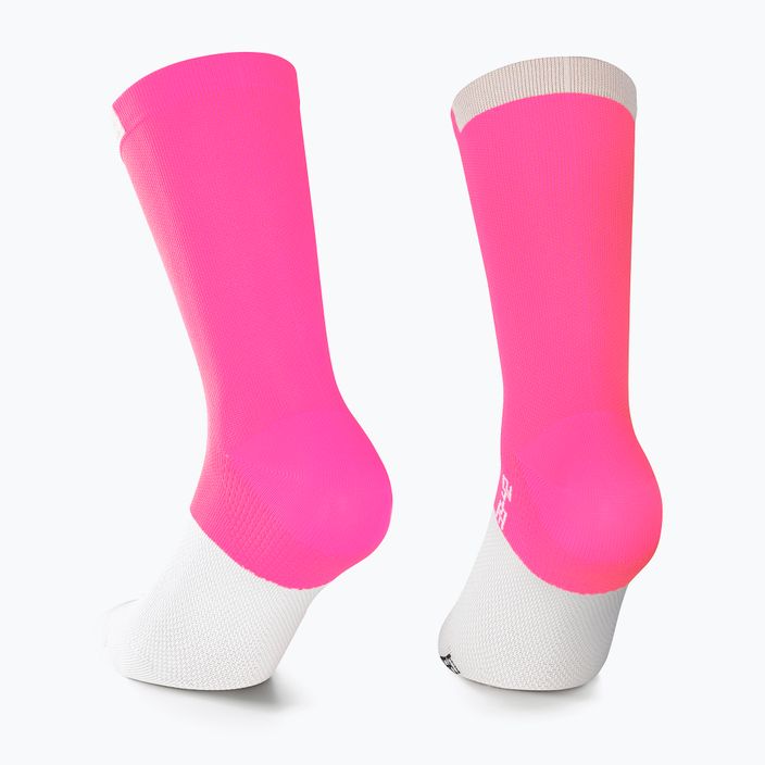 Ružovo-biele cyklistické ponožky ASSOS GT C2 P13.6.7.41. 2