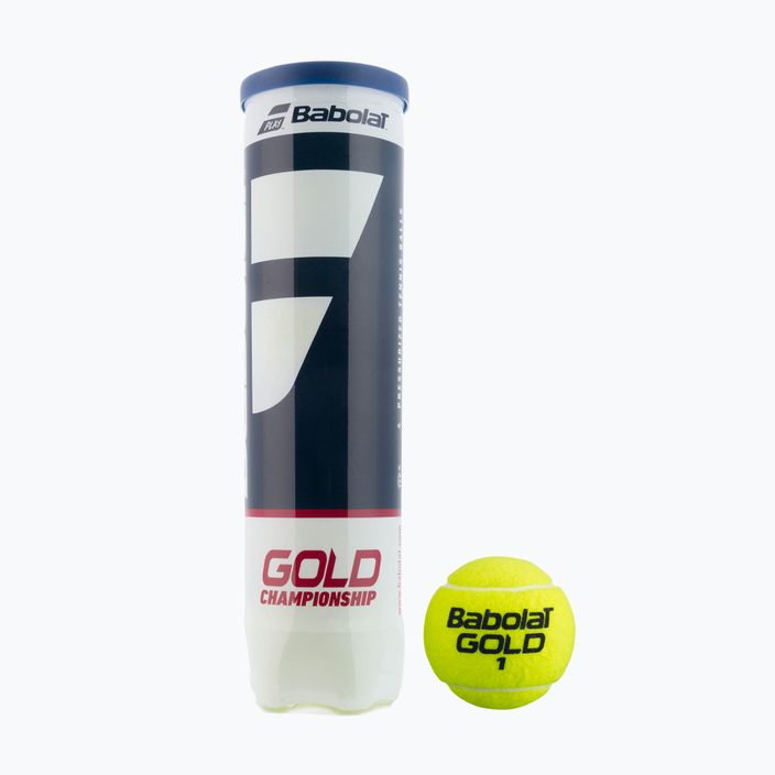 Tenisové loptičky Babolat Gold Championship 4 ks žlté 502082