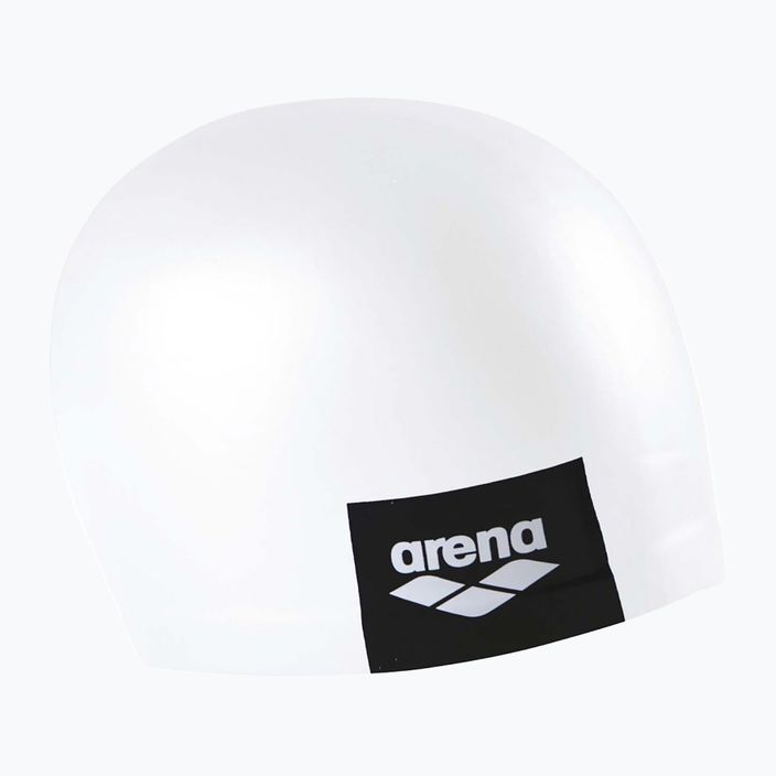 Arena Logo Tvarovaná biela plavecká čiapka 001912/200 2