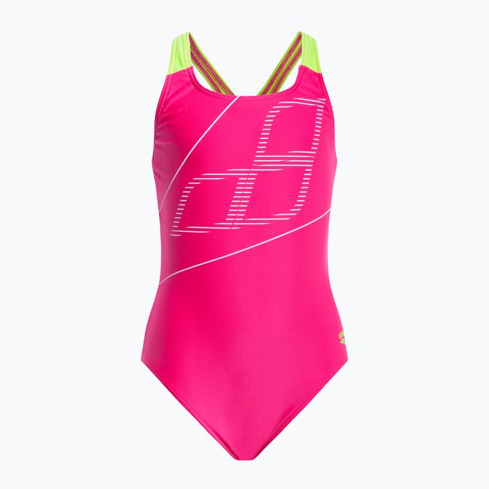 Detské jednodielne plavky arena Swim Pro Back Logo pink 5539/76